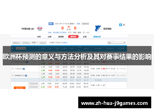 欧洲杯预测的意义与方法分析及其对赛事结果的影响
